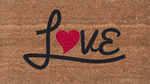 Love Heart 30 in. x 18 in. Non-Slip Outdoor Door Mat valentines day doormats