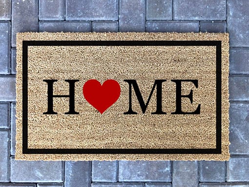 NewLeafWoodDesigns Heart Doormat valentines day doormats