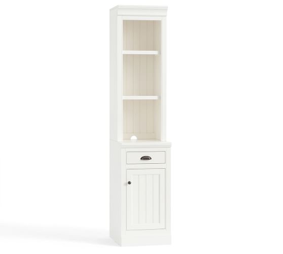 Pottery Barn Aubrey Narrow Bookcase organized home sale