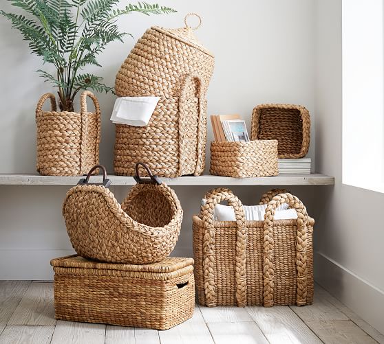 Pottery Barn Beachcomber Basket Collection organized home sale
