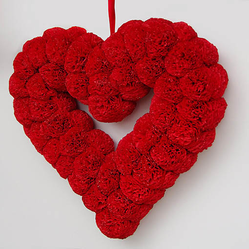 WreathsByHris heart wreath red valentines day wreaths