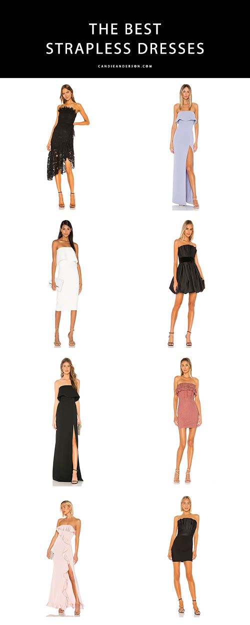 Style expert, journalist and fashion blogger Candace Rose Anderson of the blog Candie Anderson (candie anderson.com) has the scoop on 22 of the best ruffled strapless dresses that are inspired by the beautiful black Dior Haute Couture gown that actress Jennifer Aniston wore at the 2020 Golden Globe Award Show on Sunday, January 5, 2020.