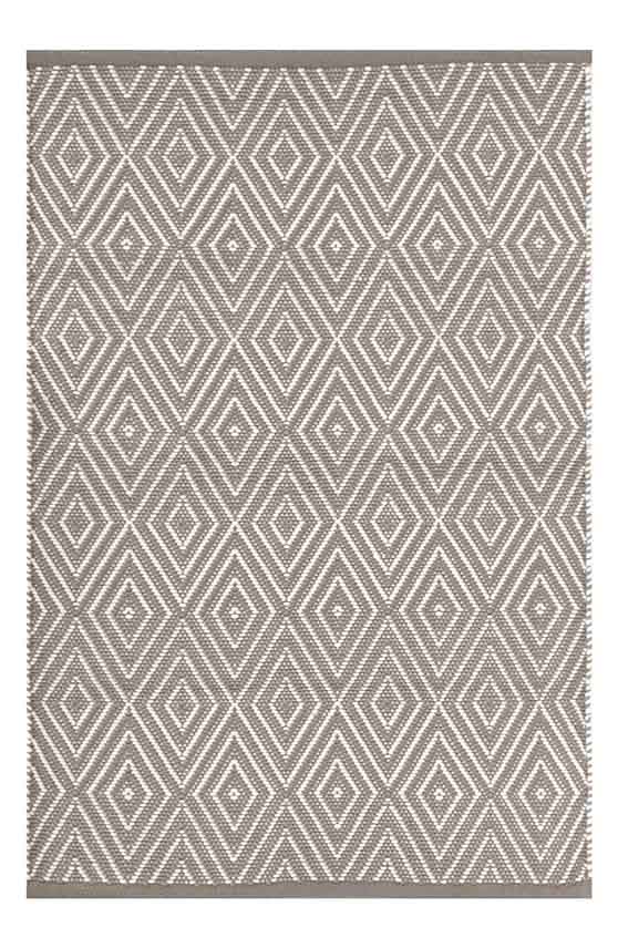 DASH & ALBERT Diamond Indoor/Outdoor Rug Grey rugs