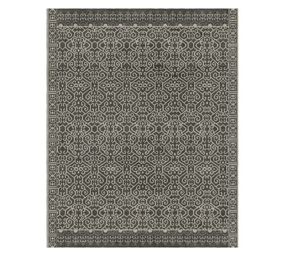 Pottery Barn Luna Custom Tufted Rug - Charcoal gray rugs 