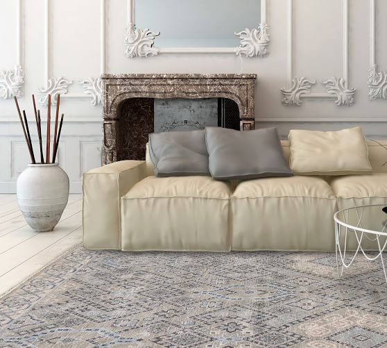 Pottery Barn Noelle Handknotted Rug - Peach Multi