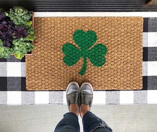 SweetSiennaDesigns Shamrock Doormat St. Patrick's Day Doormats