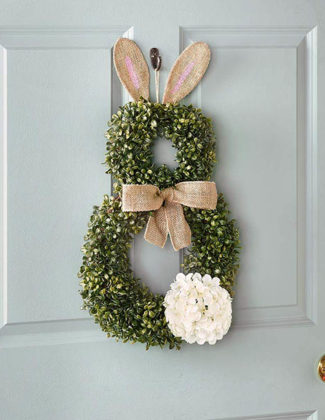 The Lakeside Collection Cottontail Bunny Wreath - Easter Front Door Decoration easter wreaths