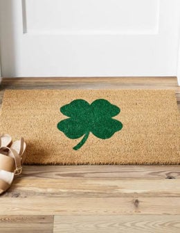 West Elm Shamrock Doormat st patricks day doormats