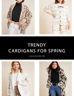Loungewear is a hot trend for spring 2020, especially comfy and cozy cardigans! Style expert, journalist and blogger Candie Anderson of candieanderson.com has the scoop on 20 of the coziest cardigans on trend for spring 2020 in a variety of styles, colors, prints and price ranges including tie dye, animal print, chunky, solid colors, casual basics and much more.