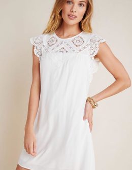 Daniel Rainn Melia Lace Mini Dress White dresses women