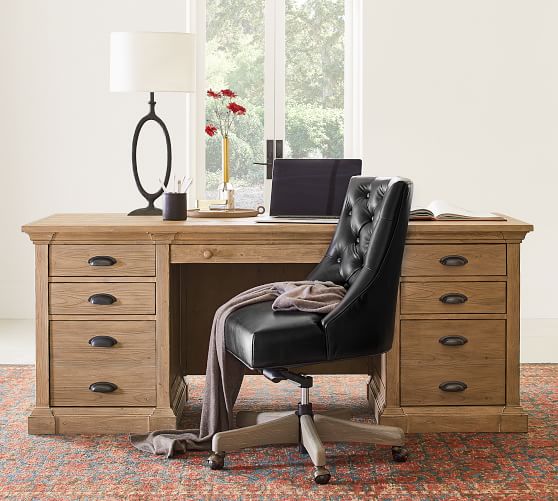 Lucca 74" Executive Desk Pottery Barn Premier Sale