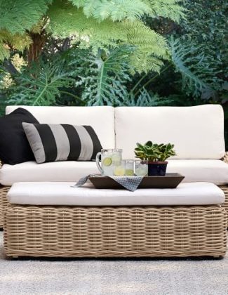 Monterey All-Weather Wicker 83" Sofa Pottery Barn Premier Sale