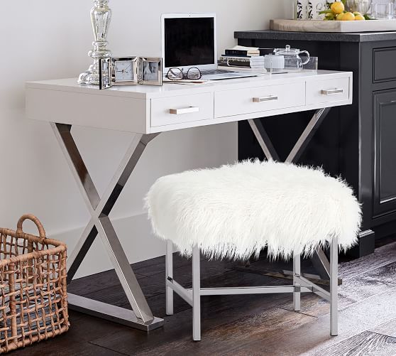 Pottery Barn Ava 47.5" Writing Desk White Premier Sale