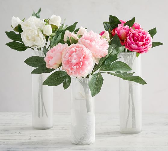 Pottery Barn Faux Peony Bouquets premier sale