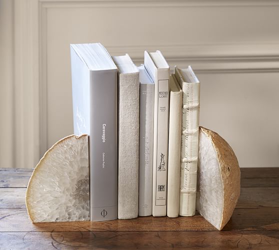 Pottery Barn Geode Bookends, Set of 2 Natural premier sale