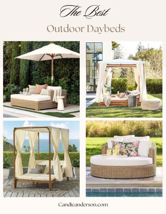 Lifestyle expert, journalist and interior design blogger Candie Anderson of candieanderson.com has the scoop on the best outdoor daybeds in the top interior designs, styles and trends.