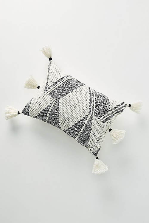 Lina Indoor/Outdoor Pillow 14 x 20 Black White anthropologie outdoor furniture sale