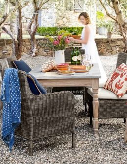 Pottery Barn Calistoga 72" Dining Table outdoor dining tables concrete kiln