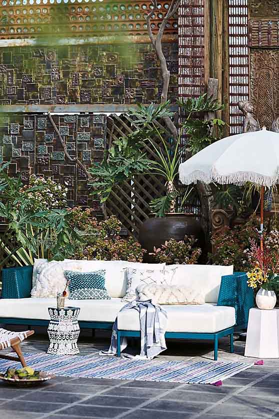 Soleil Beach Umbrella Antique White patio umbrellas