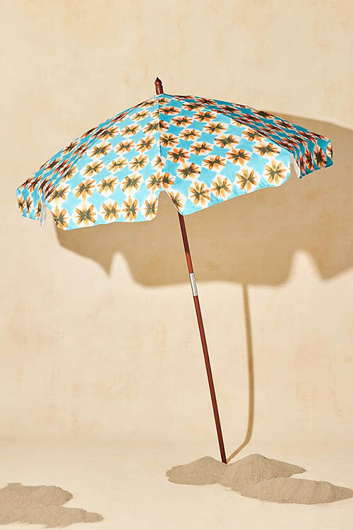 Tie-Dye Beach Umbrella Blue anthropologie outdoor furniture sale