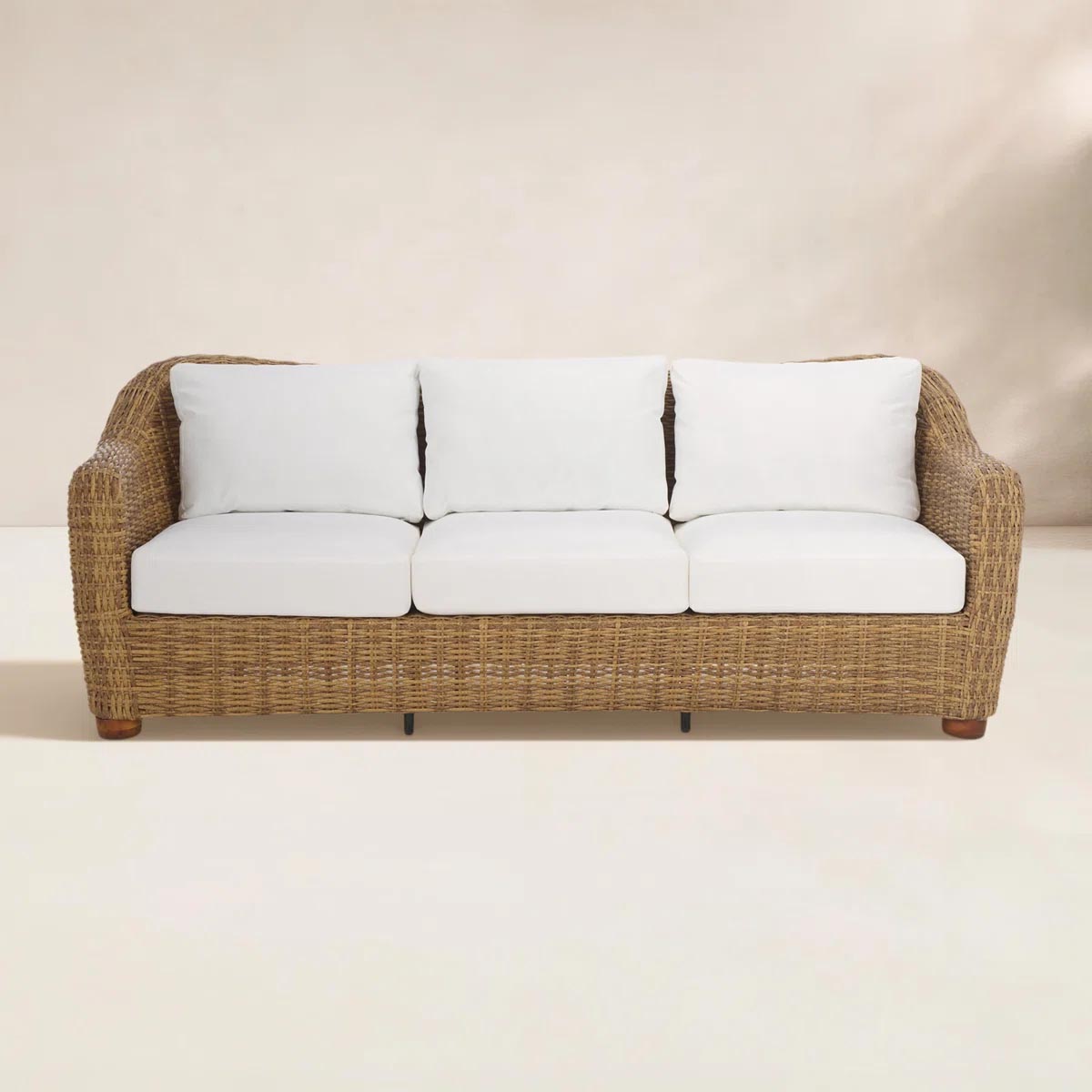 Joss and Main Melbourne Wicker Patio Sofa outdoor wicker sofas best
