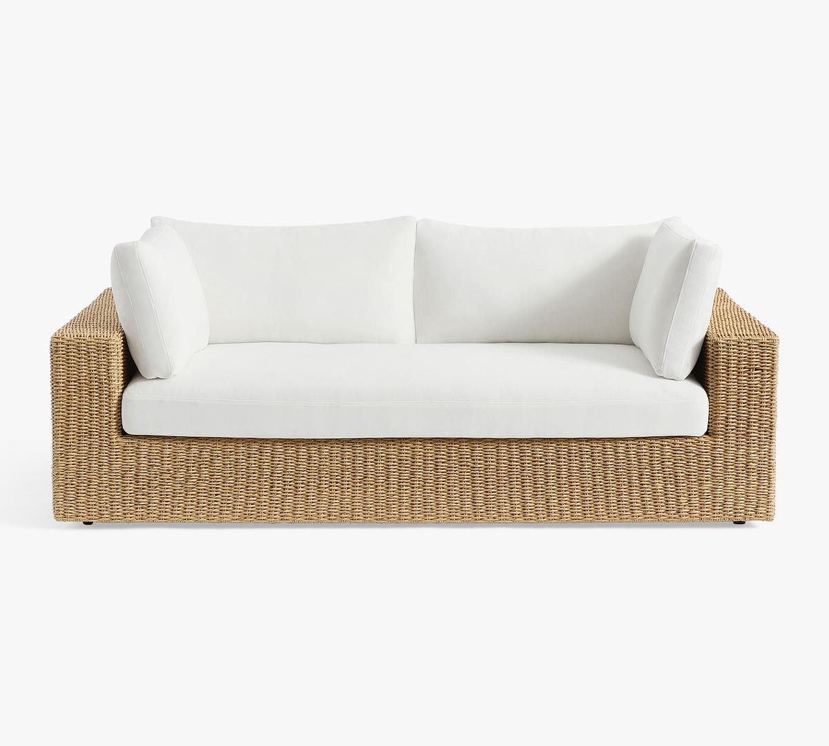 Pottery Barn Kostas Wicker Outdoor Sofa (88) best outdoor wicker sofas