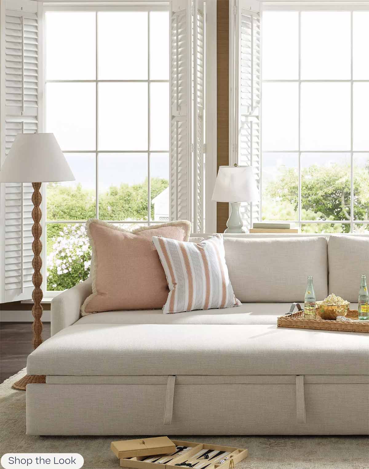 Serena and Lily Brookhaven Rattan Floor Lamp best coastal lighting