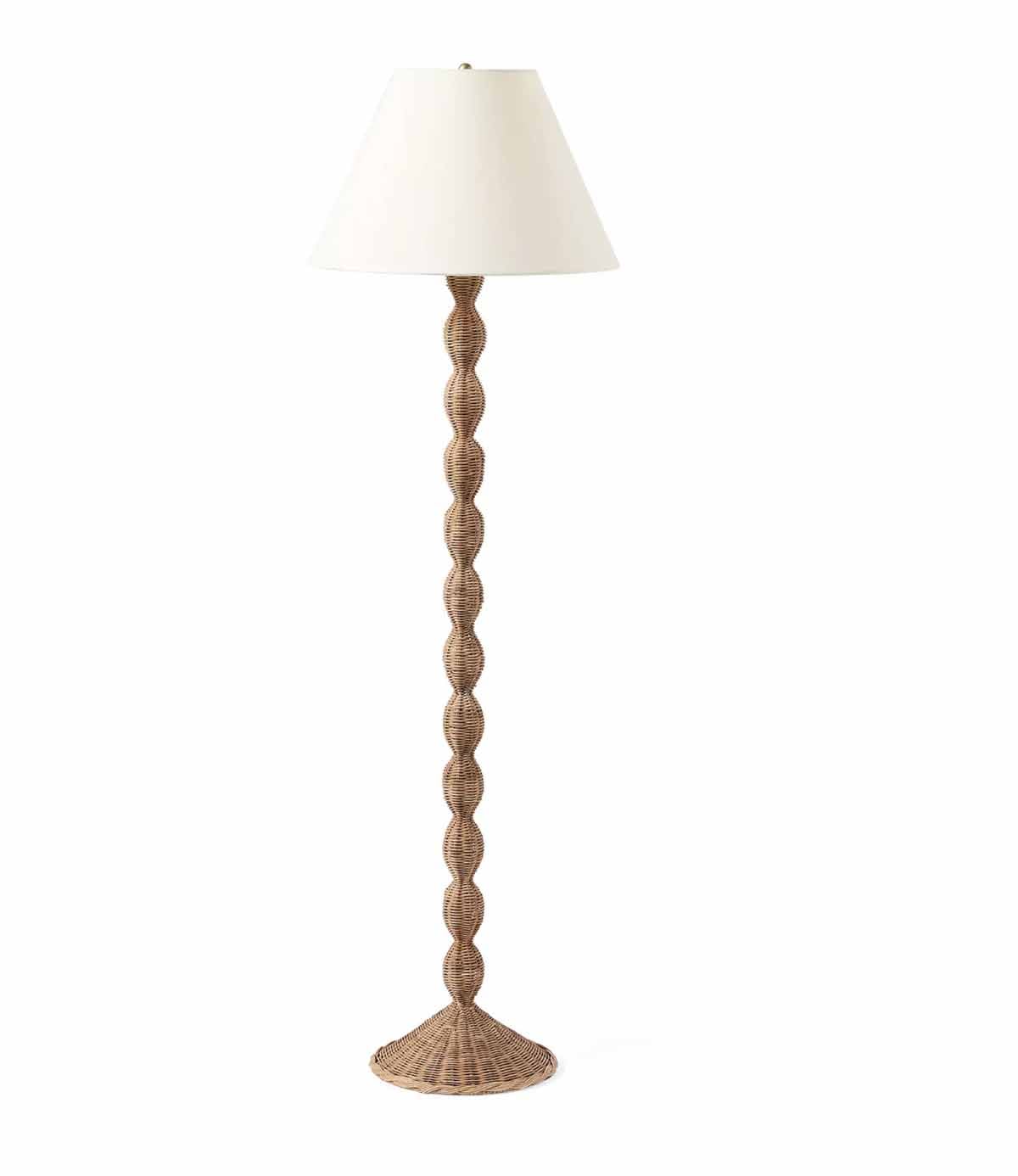 Serena and Lily Brookhaven Rattan Floor Lamp best coastal lighting