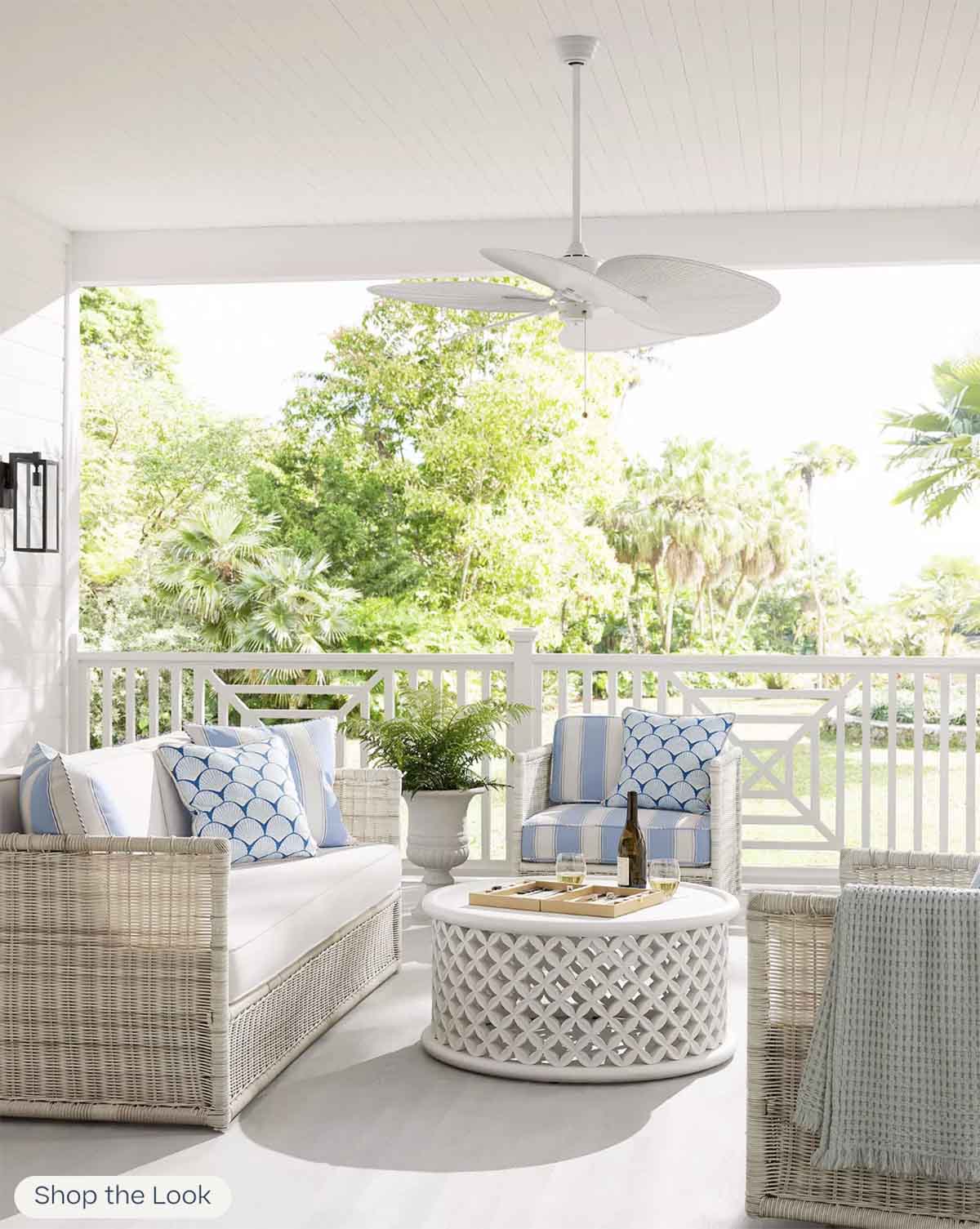 Serena and Lily Pacifica Sofa - Driftwood best outdoor wicker sofas