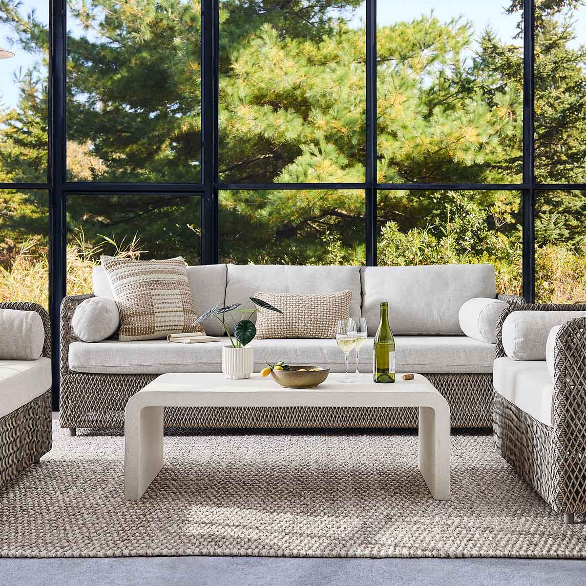 West Elm Coastal Outdoor Sofa best outdoor wicker sofas