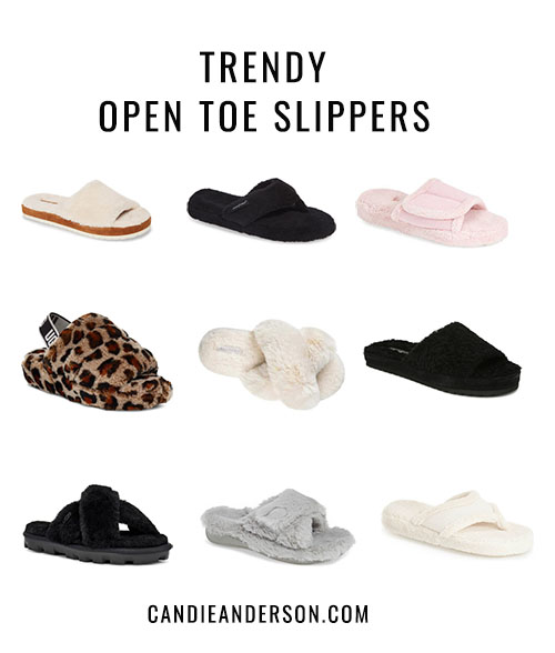 Style expert, journalist and fashion blogger Candie Anderson of candieanderson.com has the scoop on 20 cozy open toe slippers for women! They're on trend for spring, summer and fall 2020 and beyond.