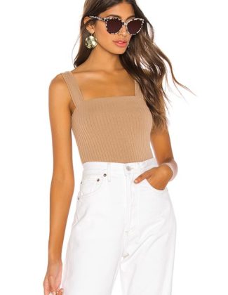 Lovers + Friends Sol Tank Top Taupe casual summer tops