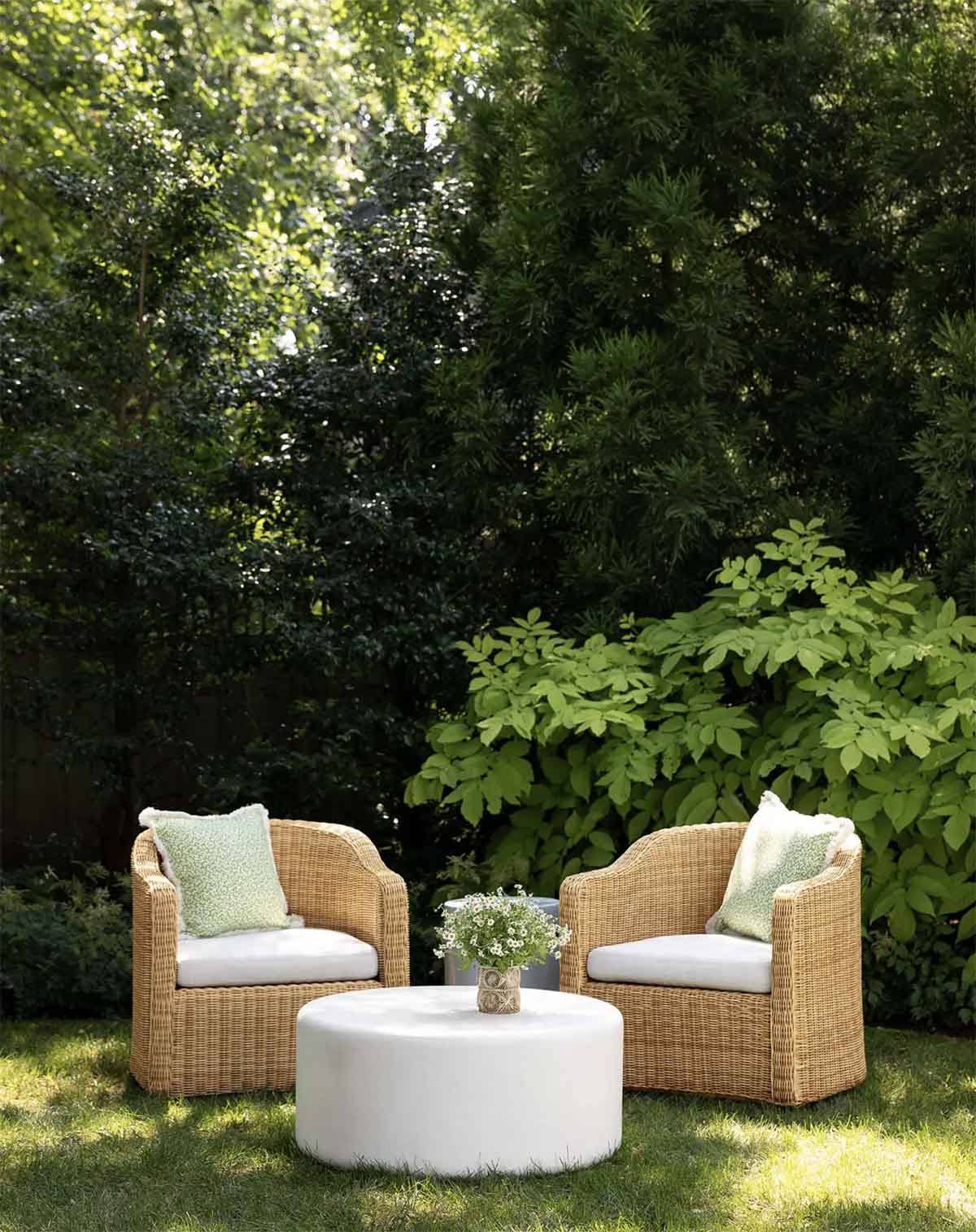 Serena and Lily Tofino Swivel Chair - Light Dune best outdoor wicker accent chairs 