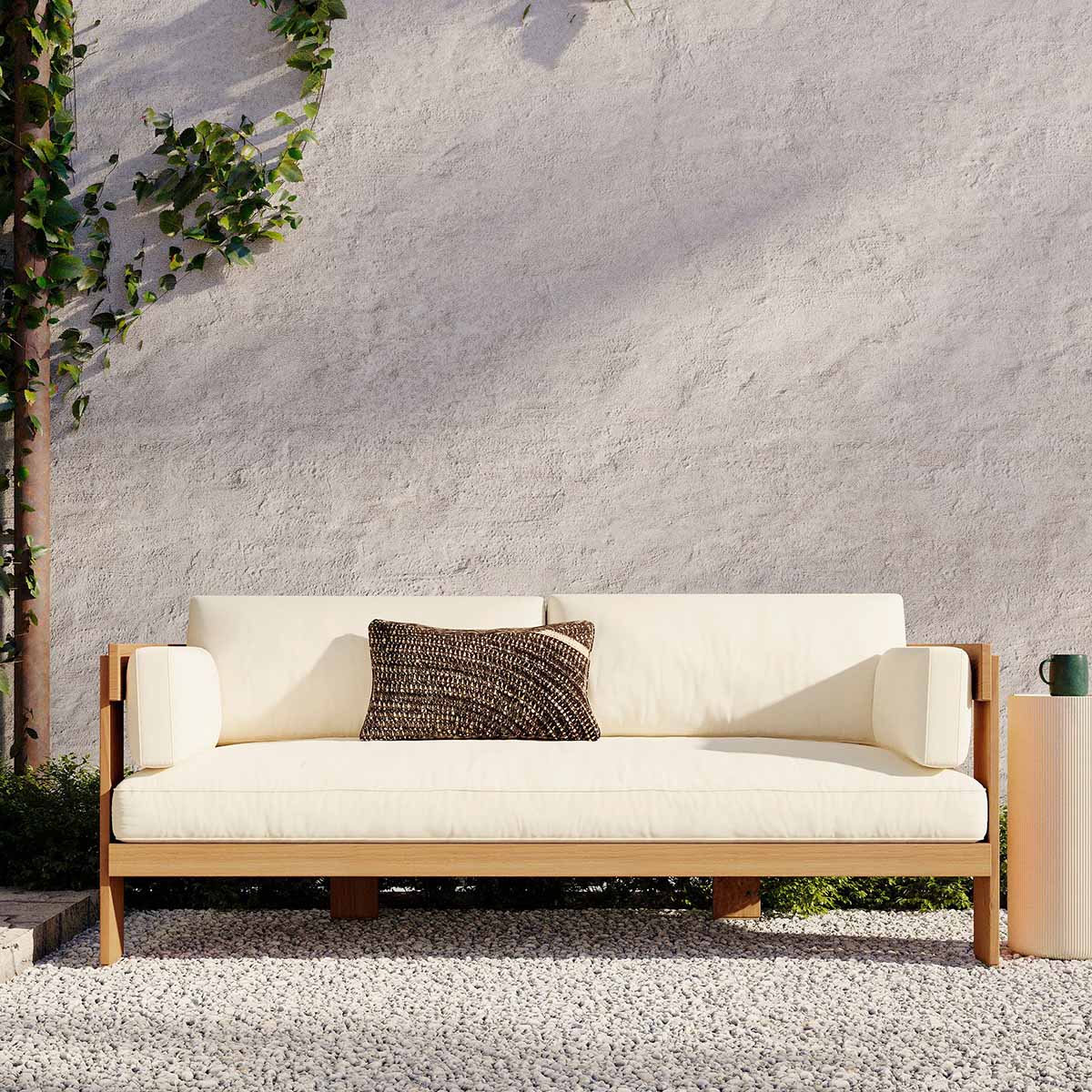 West Elm Monterey Outdoor Teak Sofa (76) best outdoor teak sofas