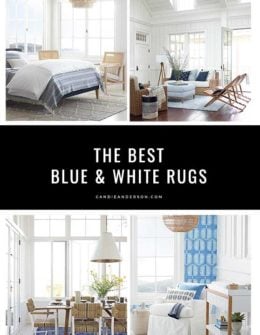 Lifestyle expert, journalist and interior design blogger Candie Anderson of candieanderson.com has the scoop on 22 of the best blue and white rugs in every style and trend from traditional to coastal, boho chic, farmhouse inspired, contemporary and more!