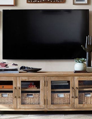 Pottery Barn Parker 68" Reclaimed Wood Media Consoles rustic
