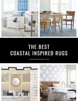 Coastal inspired decor is a hot interior design trend. Lifestyle expert, journalist and interior design blogger Candie Anderson of candieanderson.com has the scoop on 16 of the best coastal inspired rugs in a variety of styles, colors, prints and price ranges.