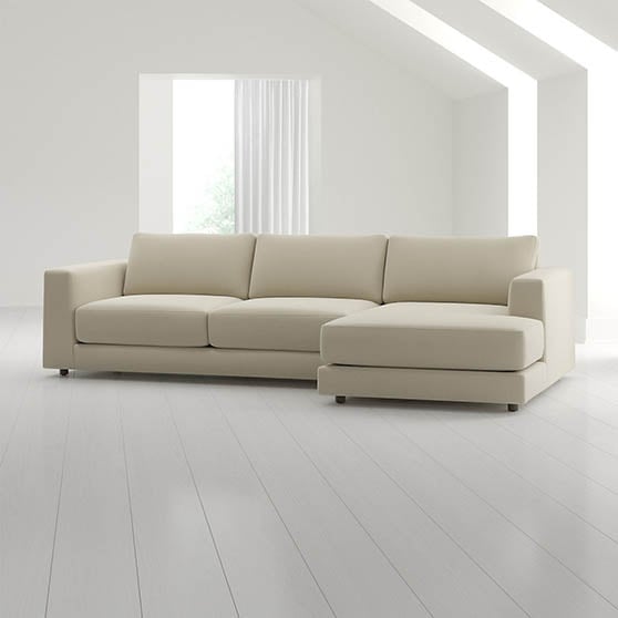 Crate & Barrel Peyton 2-Piece Sectional modern upholstered sectionals