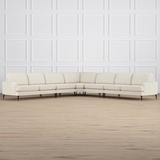 Frontgate Klein 5-pc. Sofa Sectional modern leather sectionals