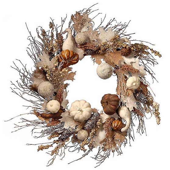 Kirklands Neutral Autumn Wreath fall decor