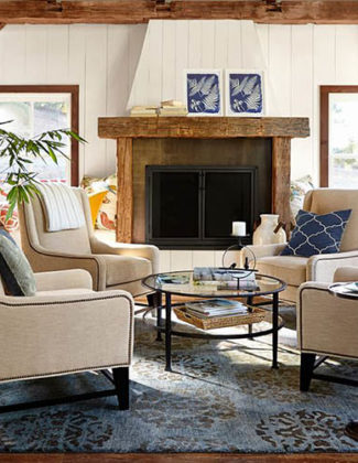 Pottery Barn Berkeley Upholstered Armchair classic armchairs nailhead trim sale