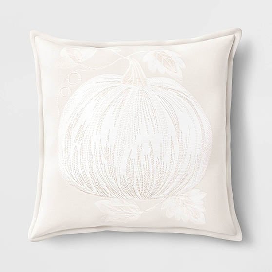 Washed Pumpkin Throw Pillow - Threshold fall neutral pumpkins decor