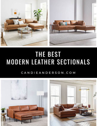 Lifestyle expert, journalist and interior design blogger Candie Anderson of candieanderson.com has the scoop on 20 of the best modern leather sectionals by West Elm, Pottery Barn, Crate and Barrel, Frontgate, Arhaus, Lulu & Georgia and more! They'll look amazing in any living room or family room.
