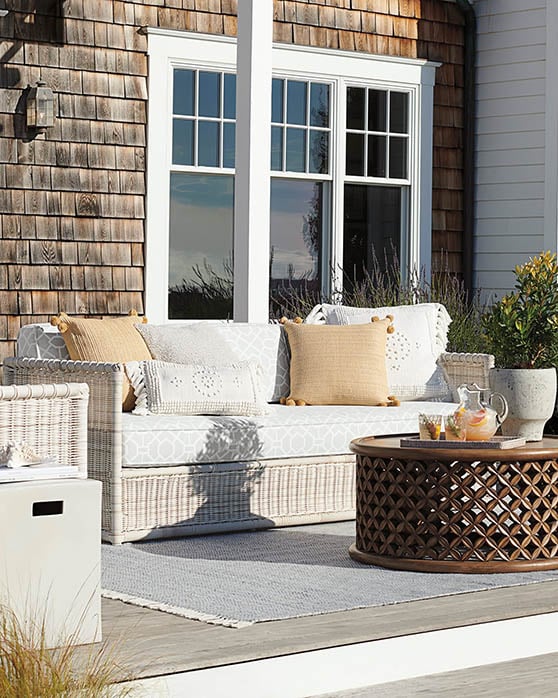 Serena and Lily Bamileke Outdoor Coffee Table Weathered Dune outdoor serena and lily coffee tables sale