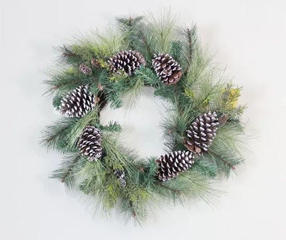 Northlight 28" Unlit Mixed Long Needle Pine and Pine Cone Artificial Christmas Wreath modern trend