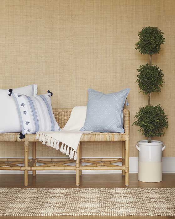 Serena & Lily Shore Bench rattan serena and lily black friday sale