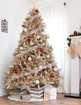 The Holiday Aisle Artificial Tinsel Christmas Tree Gold christmas trees