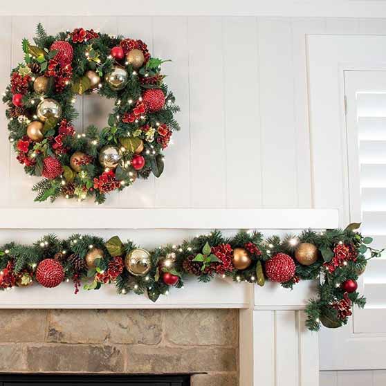 The Holiday Aisle Hydrangea 30" Lighted PVC/PE Wreath Wayfair glam christmas wreaths