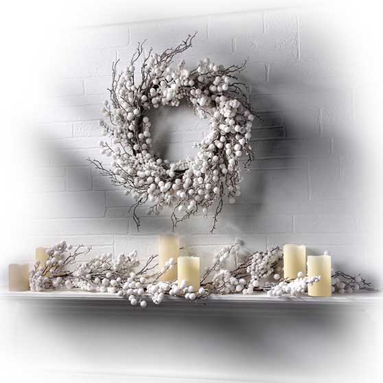 The Holiday Aisle Snowy 26" Wreath modern christmas wreaths