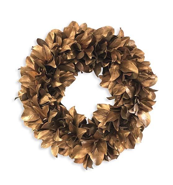 Winward Home Holiday Golden Magnolia Wreath glam christmas wreaths